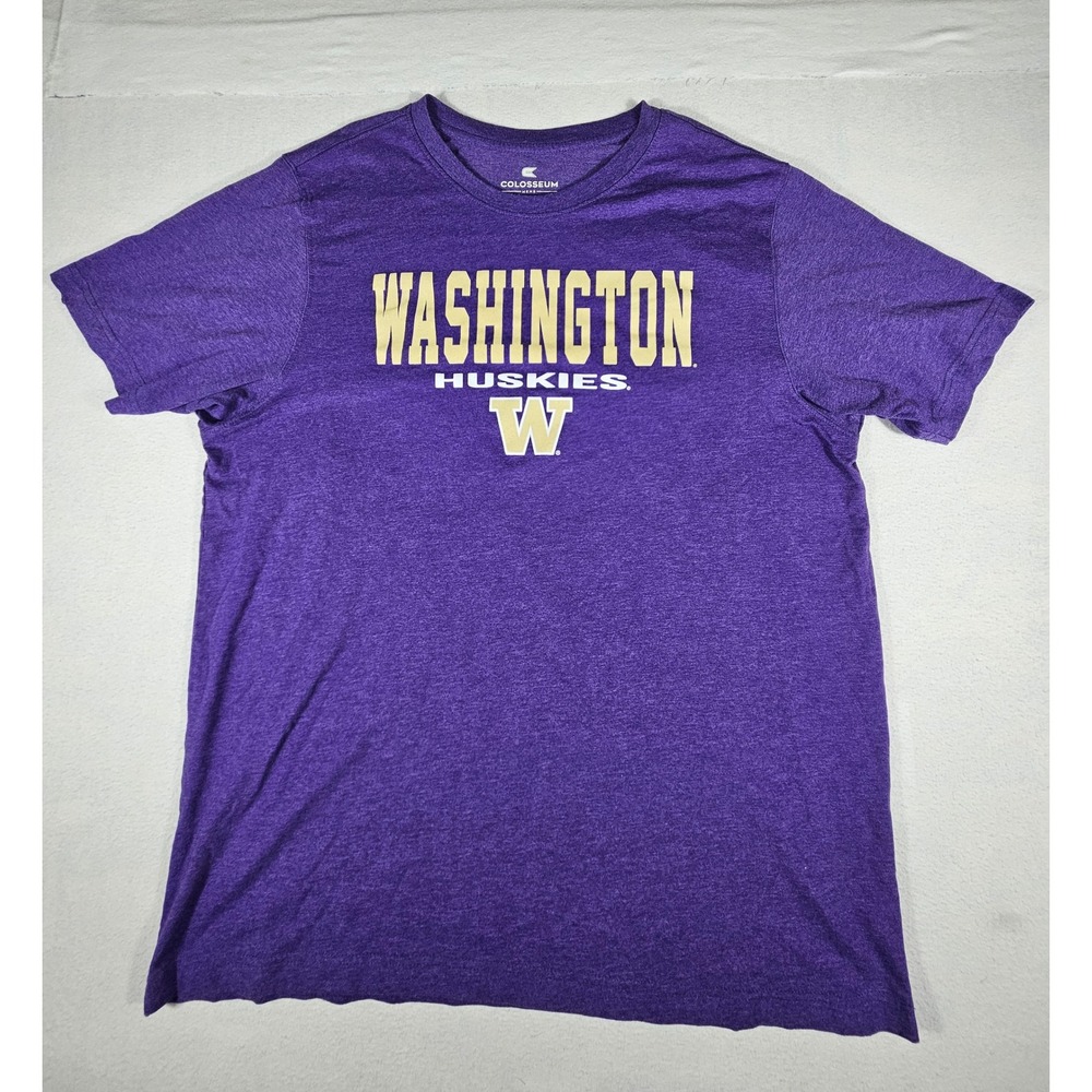 Colosseum Washington Huskies Mens XL Purple Heathered Graphic T-Shirt NCAA - Picture 2 of 7